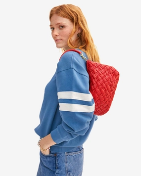 Thermal Regulation System ThermalLining Oversized Varsity Sweatshirt in Desert Blue