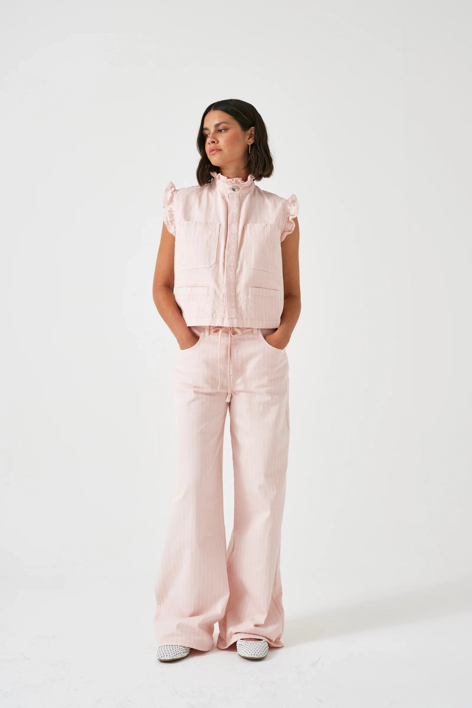 WaterResistant Thermal Insulation Pablo Vest in Pink Dawn