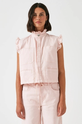 Reflective Accent Trim Pablo Vest in Pink Dawn