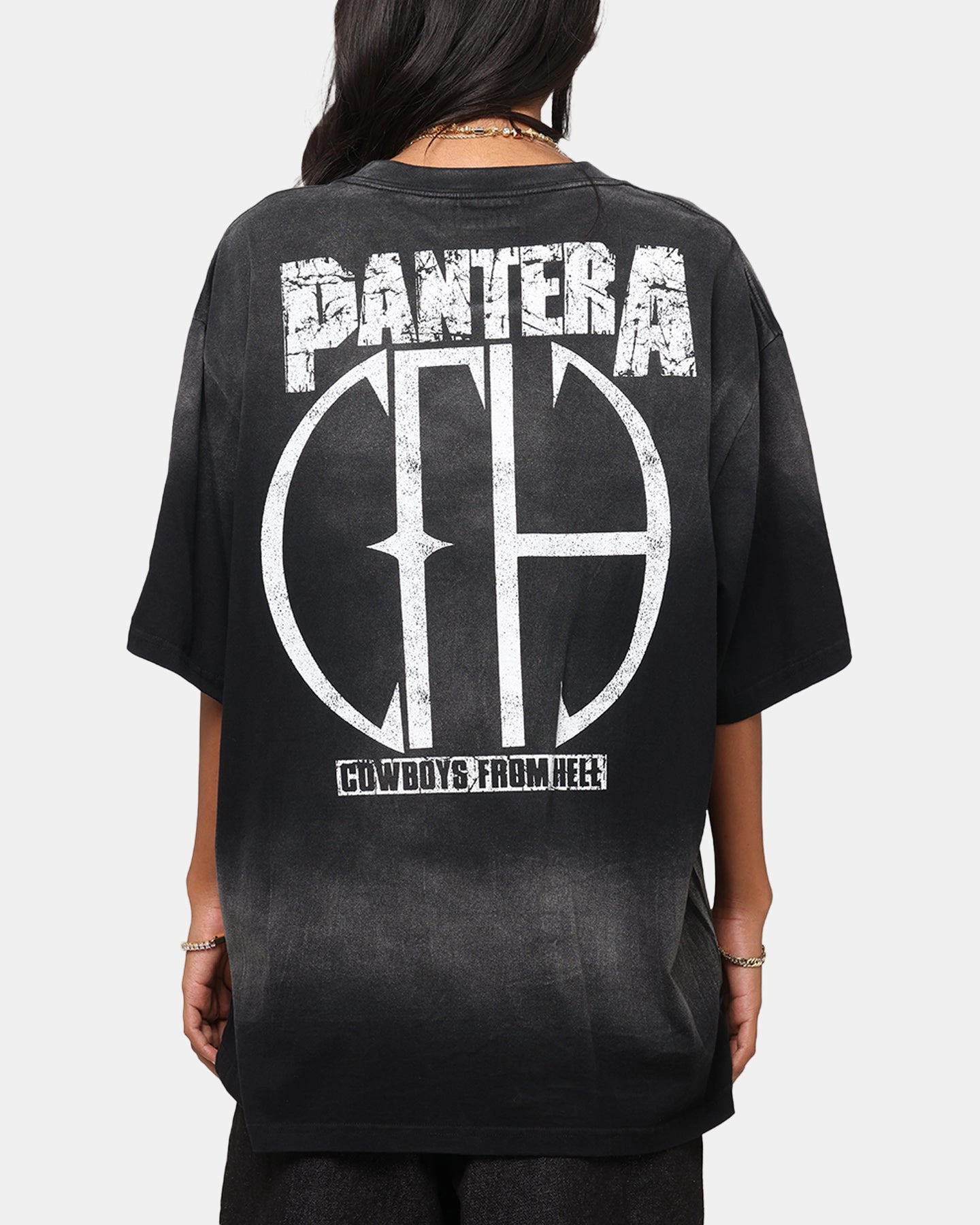 Stretch Blouse Pantera F#cking Hostile Vintage T-Shirt Washed Black