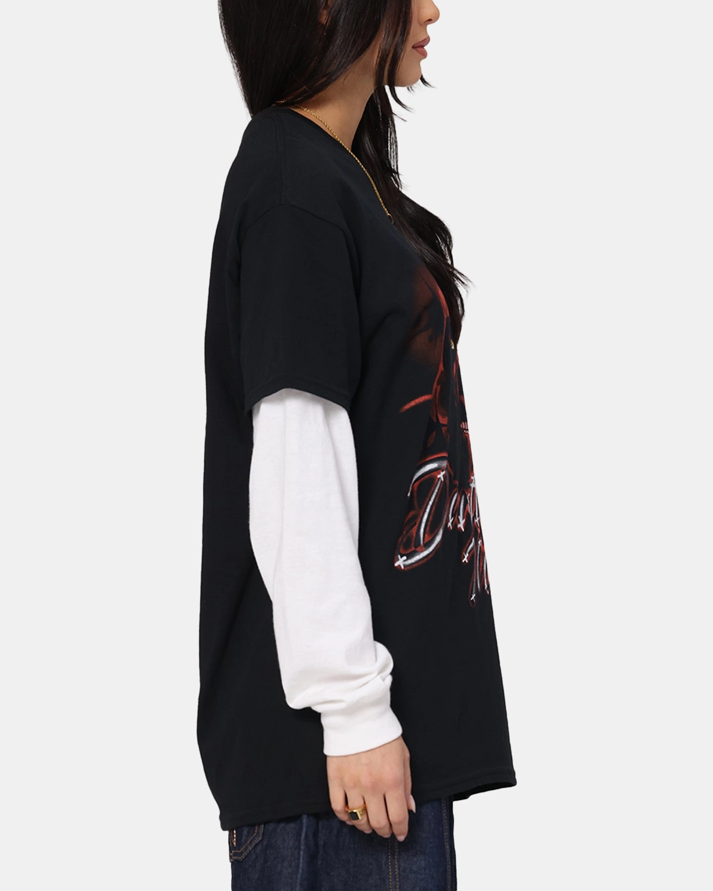 Adaptive Temperature Control Goat Crew Star Wars Darth Maul Airbrush T-Shirt Black