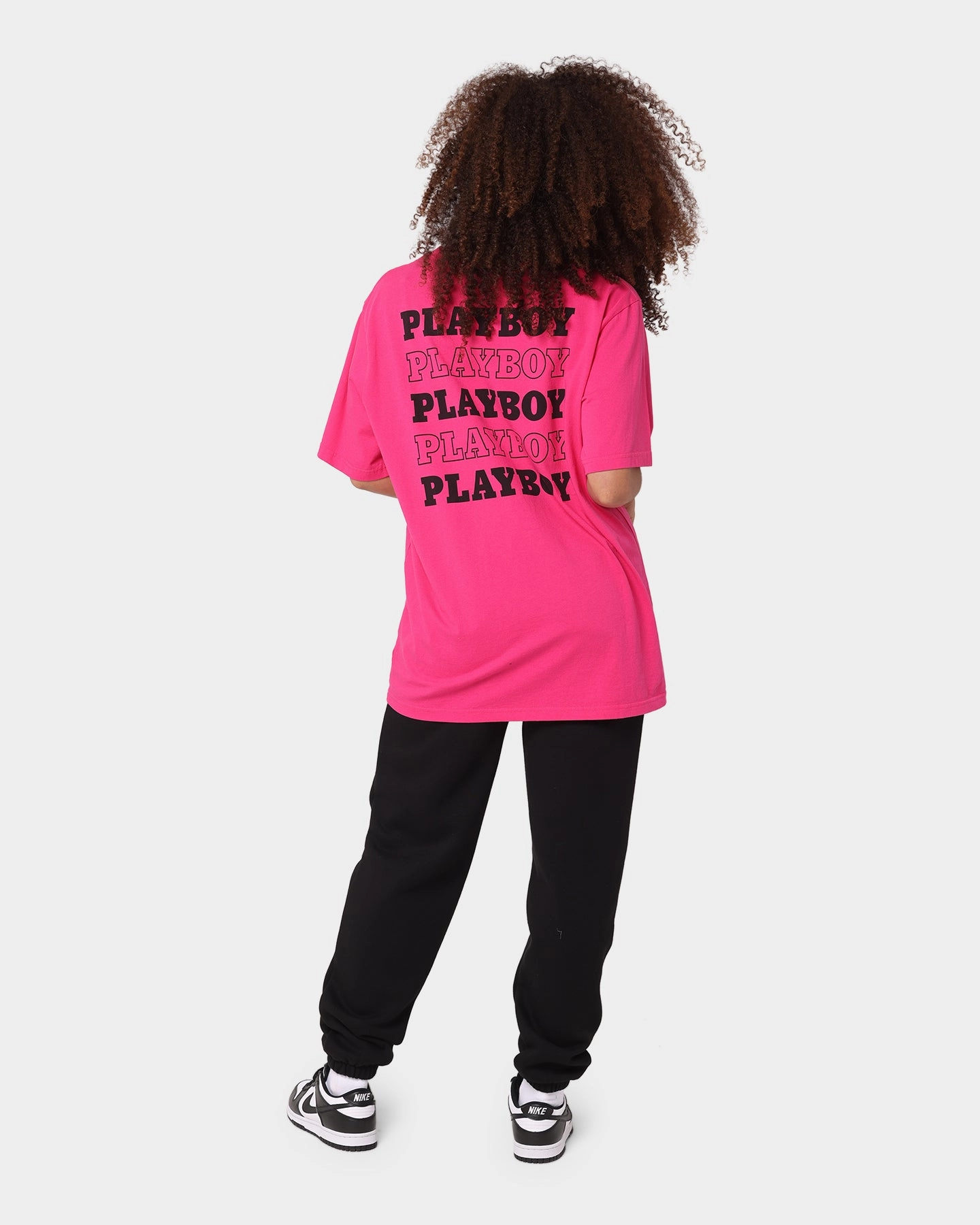 CushionedSupport Playboy Stack T-Shirt Hot Pink