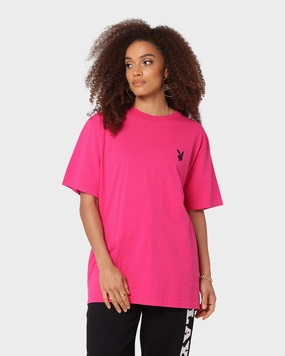 Playboy Stack T-Shirt Hot Pink Sun Protection Fabric