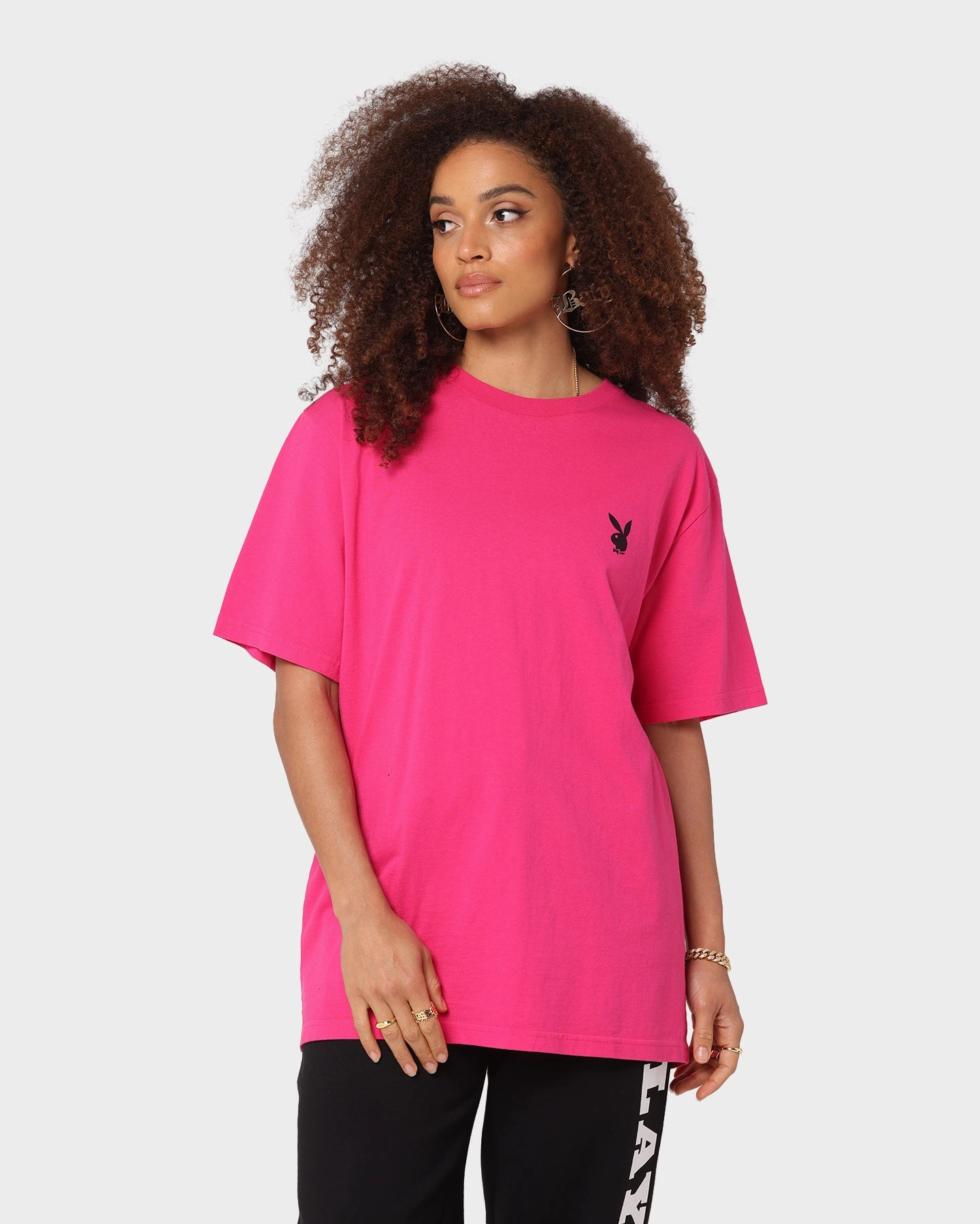 Playboy Stack T-Shirt Hot Pink Sun Protection Fabric