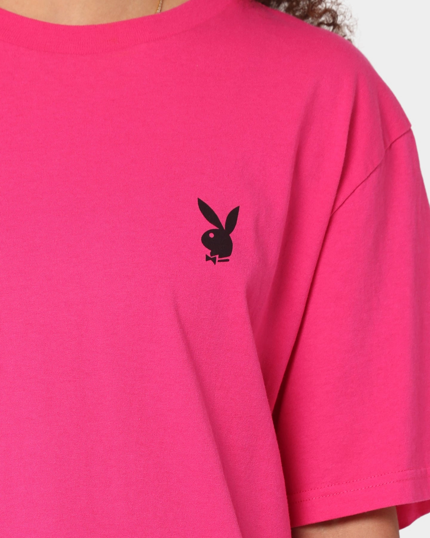 Playboy Stack T-Shirt Hot Pink Wrinkle resistant fabric AntiPillingTreatment