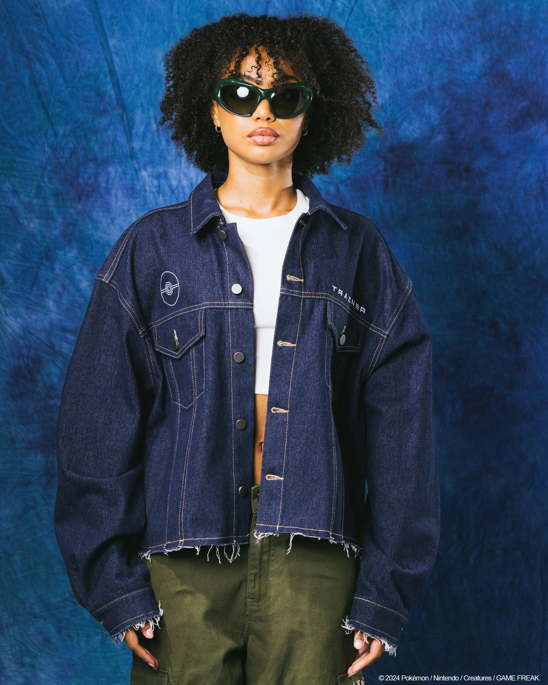 Pok??mon By Loiter Pikachu Denim Jacket Indigo Weighted Hem