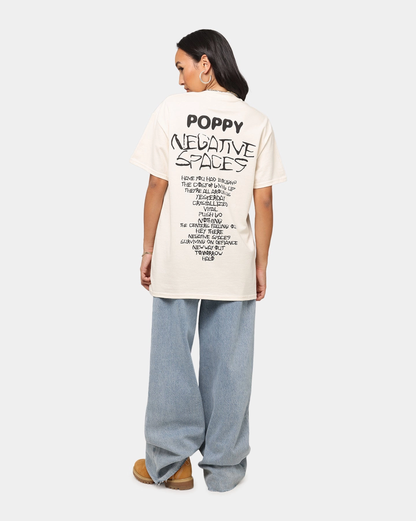 AbrasionResistant Torsion Support Structure Poppy Negative Spaces Track T-Shirt Off White