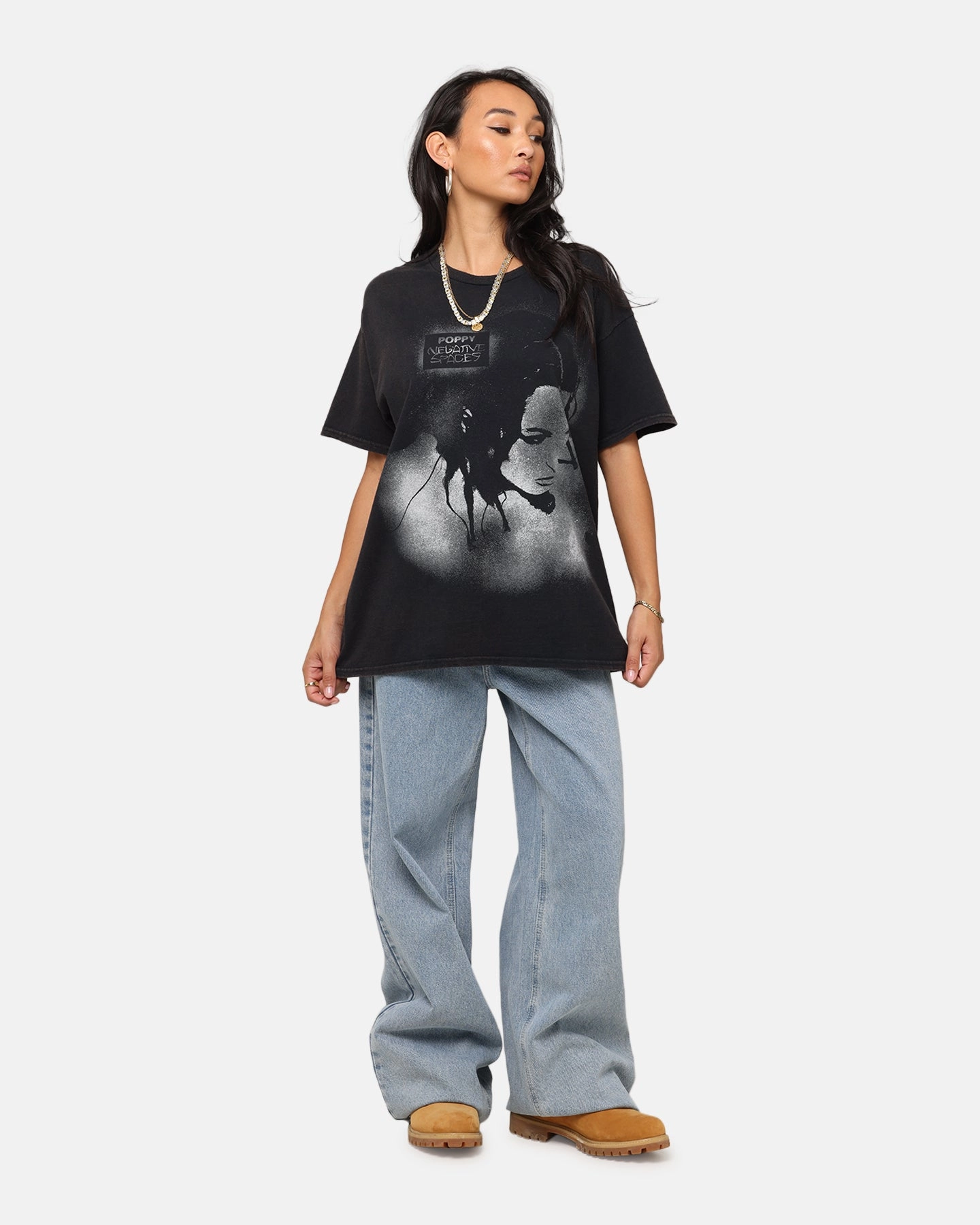 Low Profile Zipper Closure Quick Release Fasteners Poppy Poppy T-Shirt Black Vintage