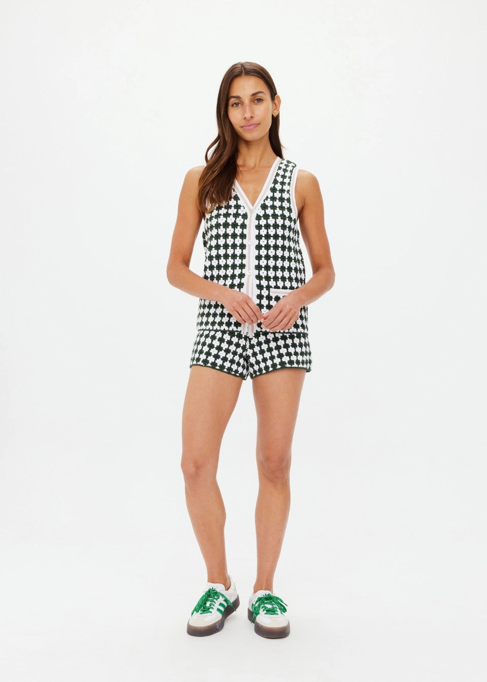 Minimalist Detailing Portobello Watson Crochet Vest