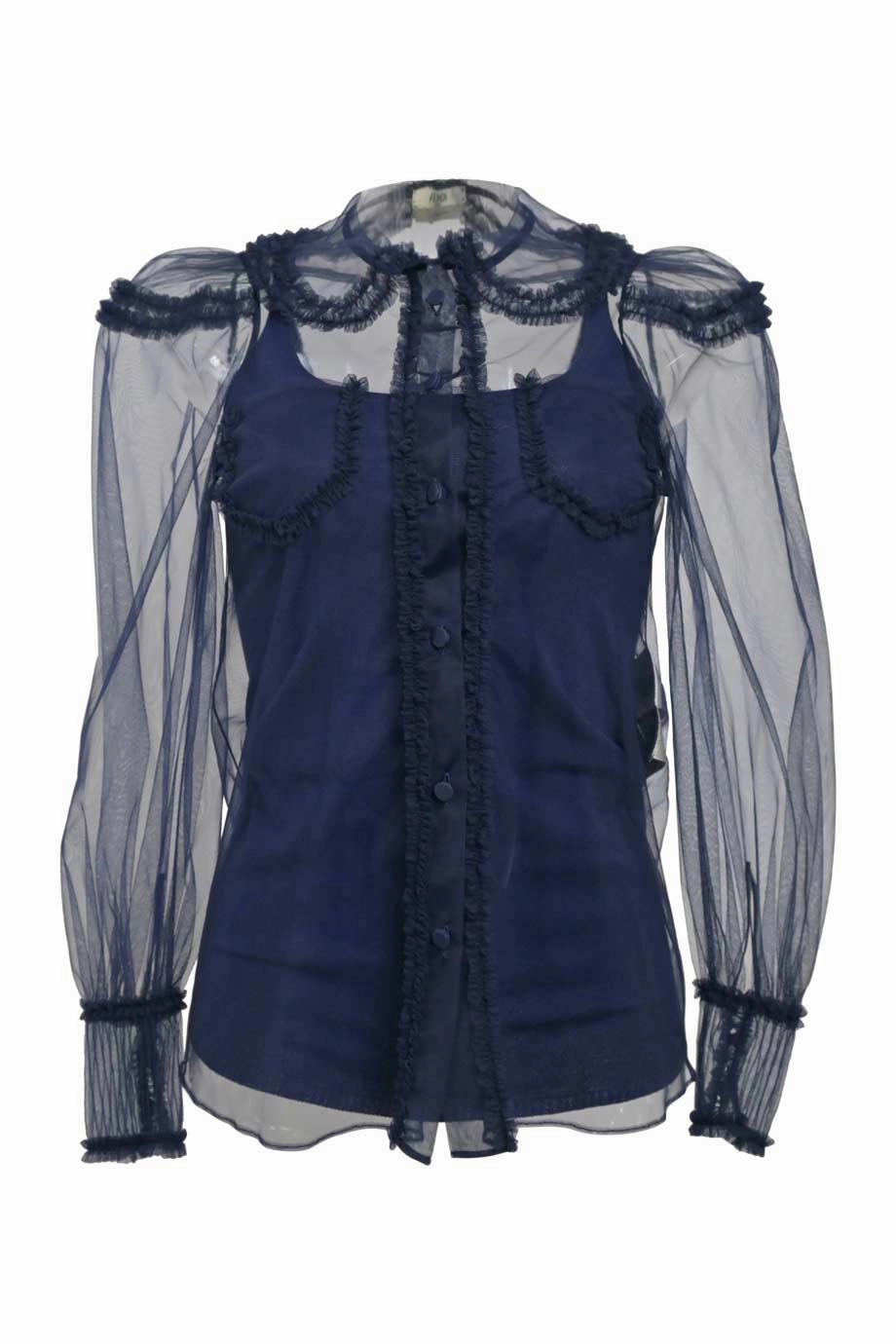 [WW37391] Fendi | Shirt Cooling Mesh Lining Perfect Layering