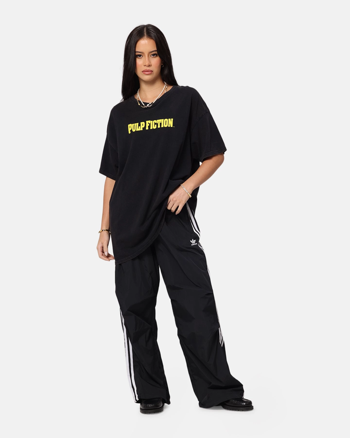 Durable Reinforced Elbows Pulp Fiction Mia Wallace Vintage T-Shirt Black Vintage