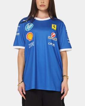 All Over Print Technique WideNeckOpening Puma X Scuderia Ferrari Monza T-Shirt Steer Blue