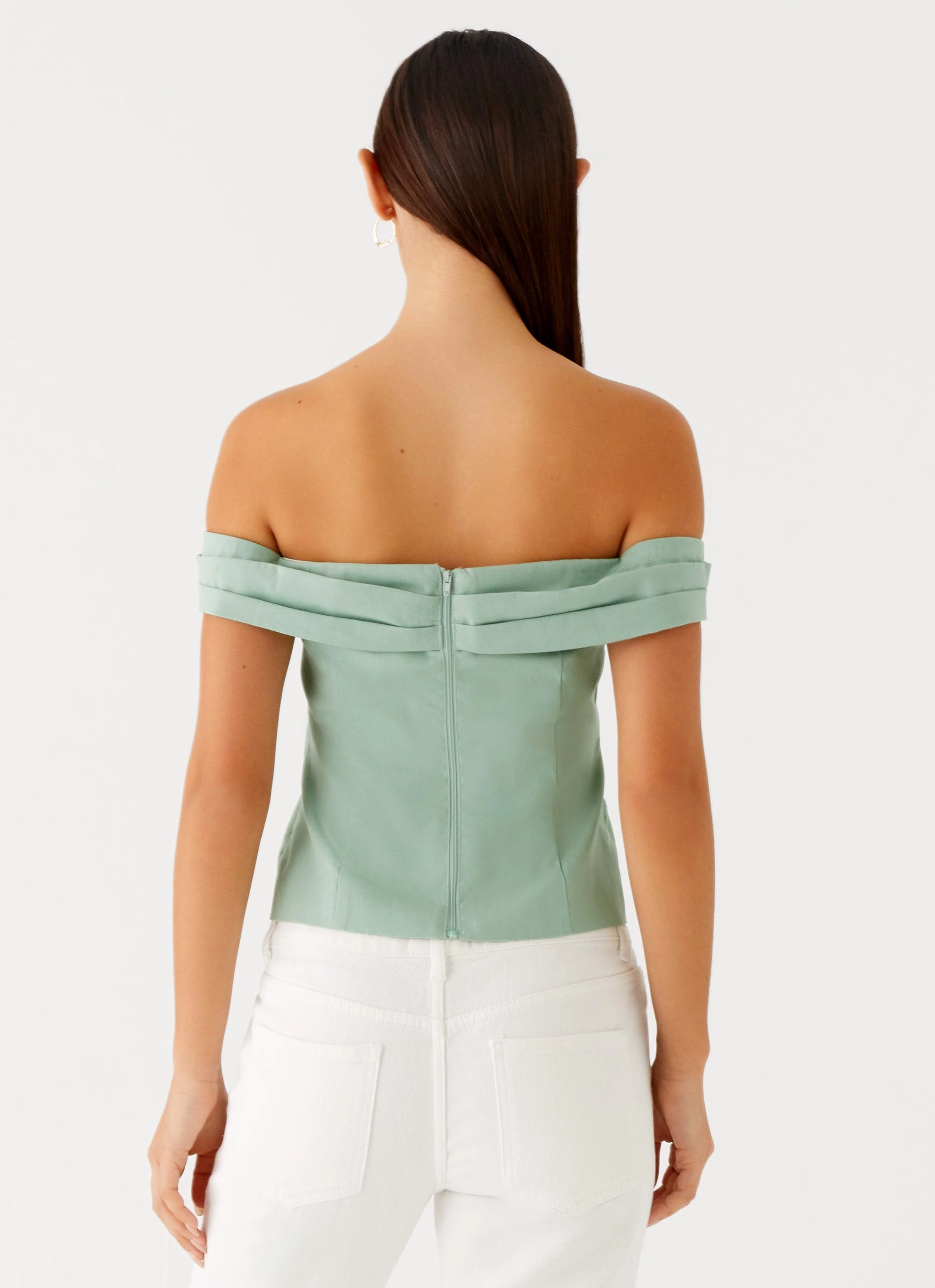 Jairo Linen Top - Sage BondedSeamTechnology