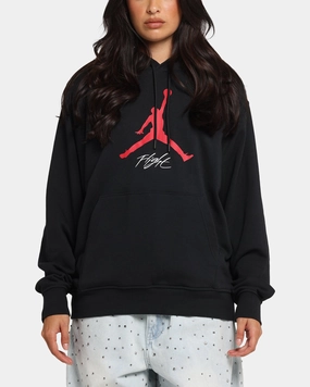 Flexible Knit Fabric Butter Soft Handfeel Jordan Essentials Loopback Fleece Pullover Hoodie Black/Red