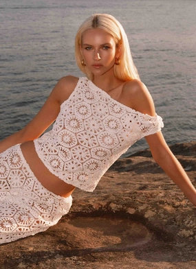 TaglessComfort Ibiza Crochet Top - Ivory
