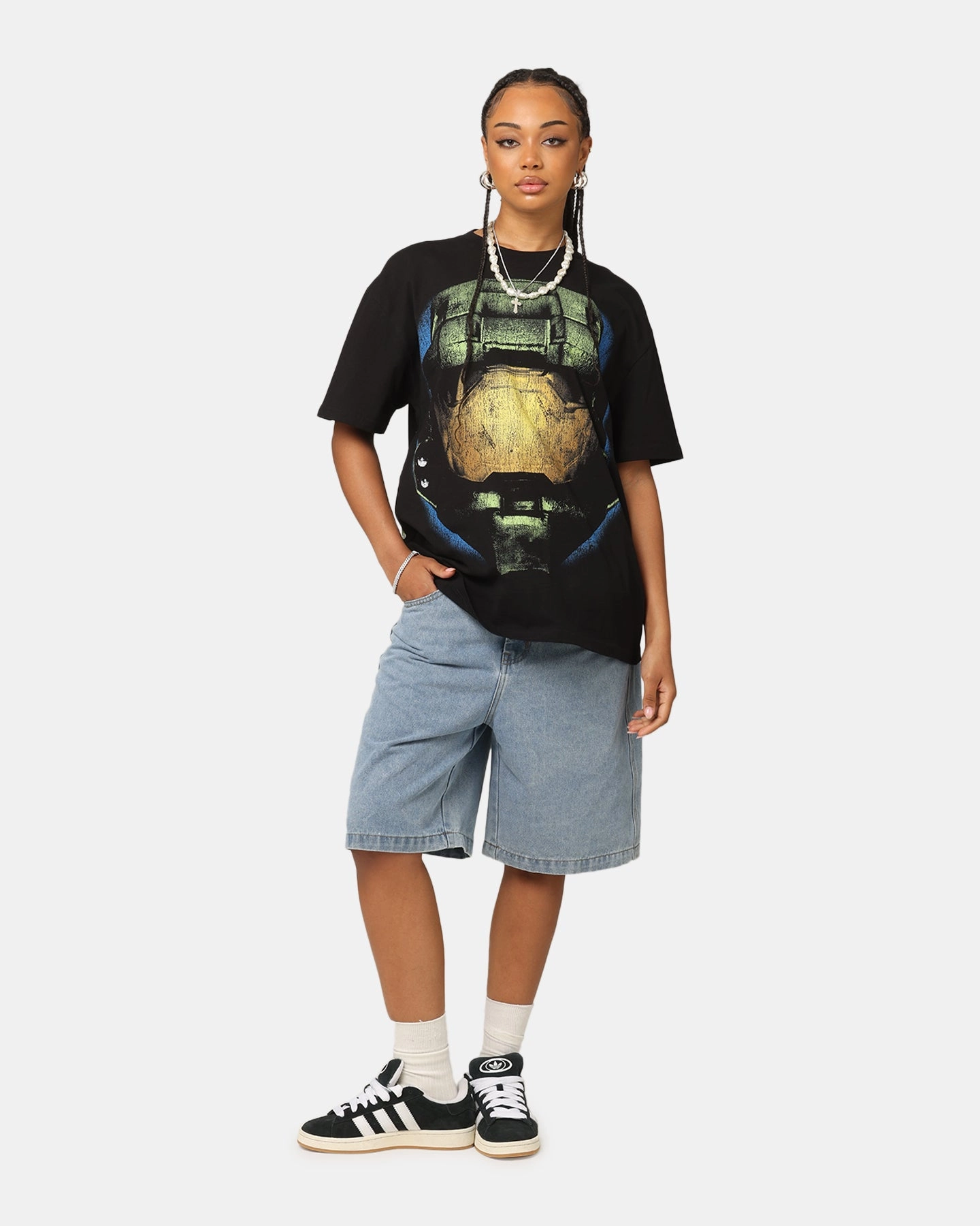 Goat Crew X Halo Big Head Heavyweight T-Shirt Black StretchComfortDesign