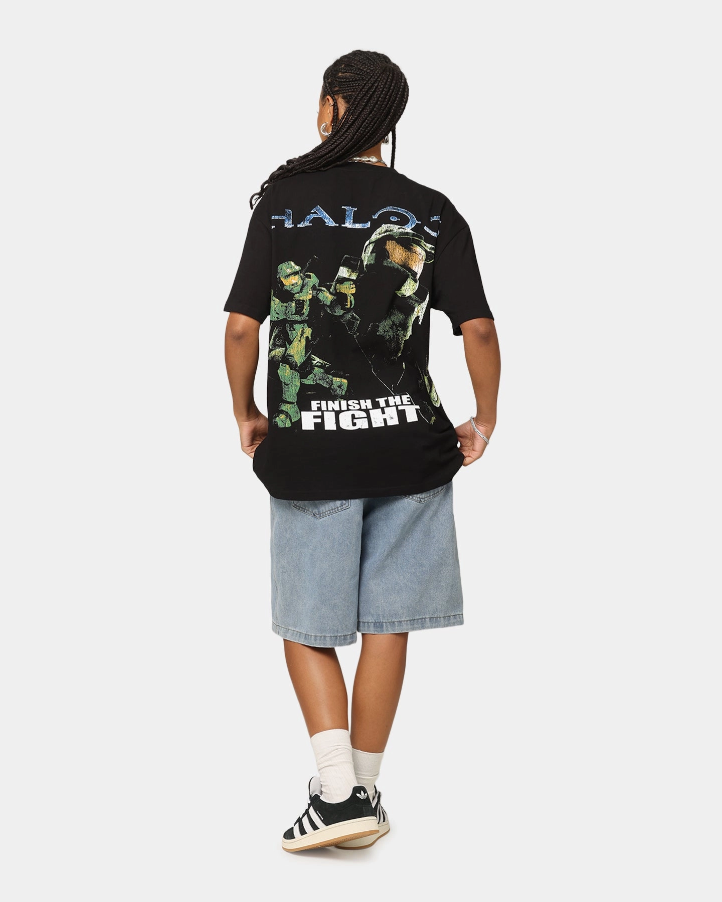 MultiPanelBreathability Goat Crew X Halo Big Head Heavyweight T-Shirt Black