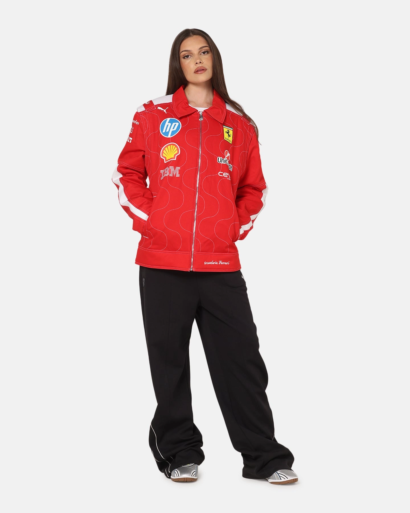 Puma X Scuderia Ferrari Monza Racing Jacket Rosso Corsa Adjustable drawstring Quick Access Pockets