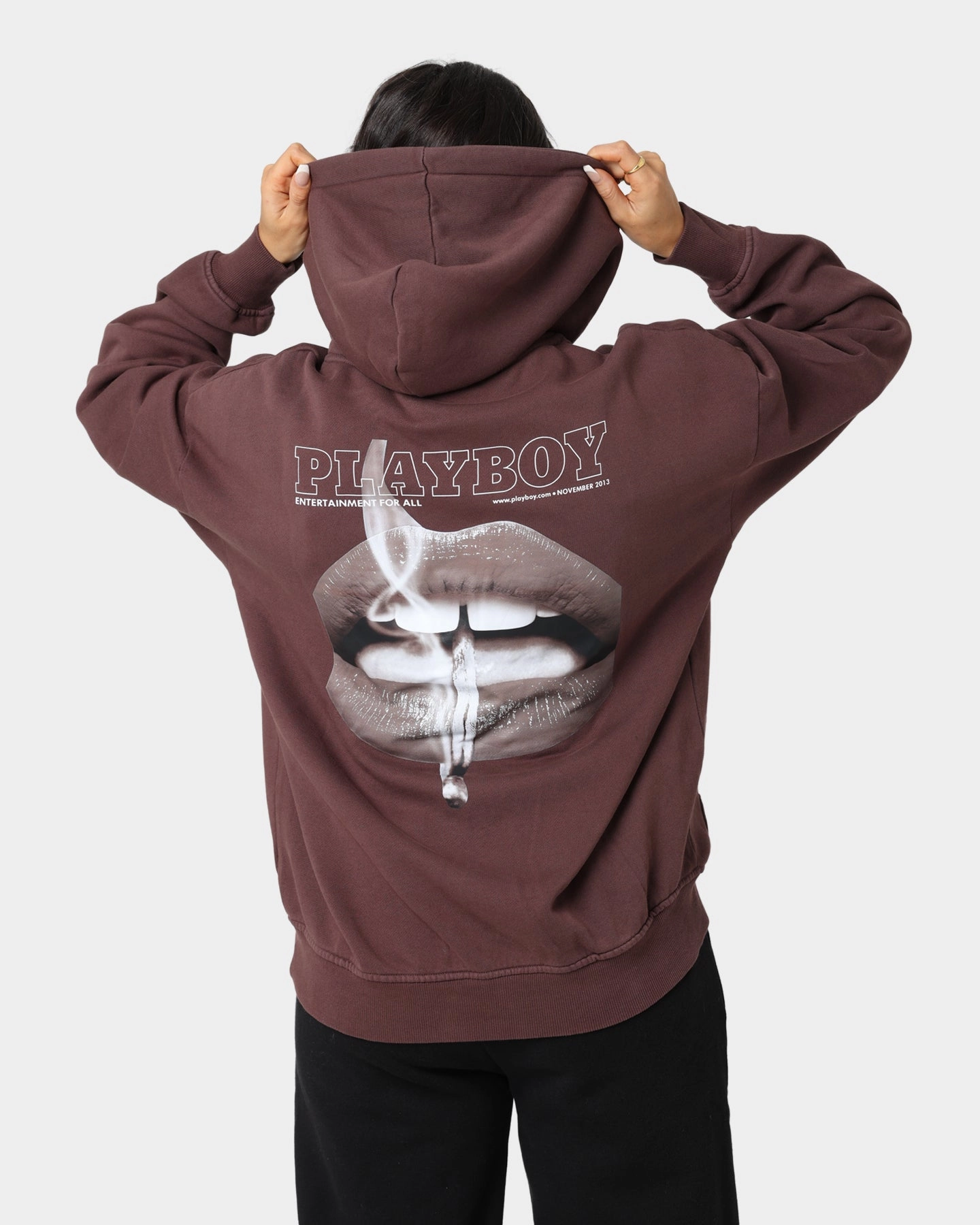 TaglessDesign Playboy November 2013 Sepia Hoodie Brown
