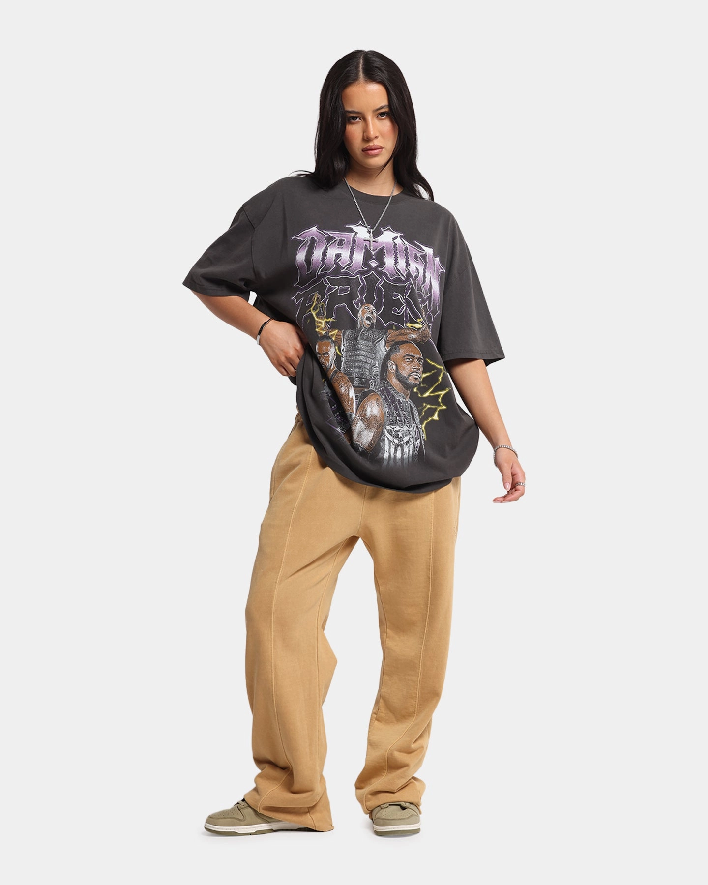 Reflective accents MultiPocket Design Culture Kings X WWE Damian Priest Wrestlemania XLI Heavy T-Shirt Black Wash