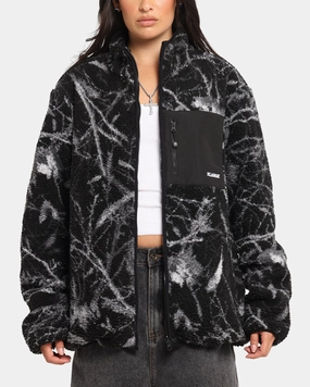 Reinforced Stress Points X-Large Camo Reversible Sherpa Jacket Black