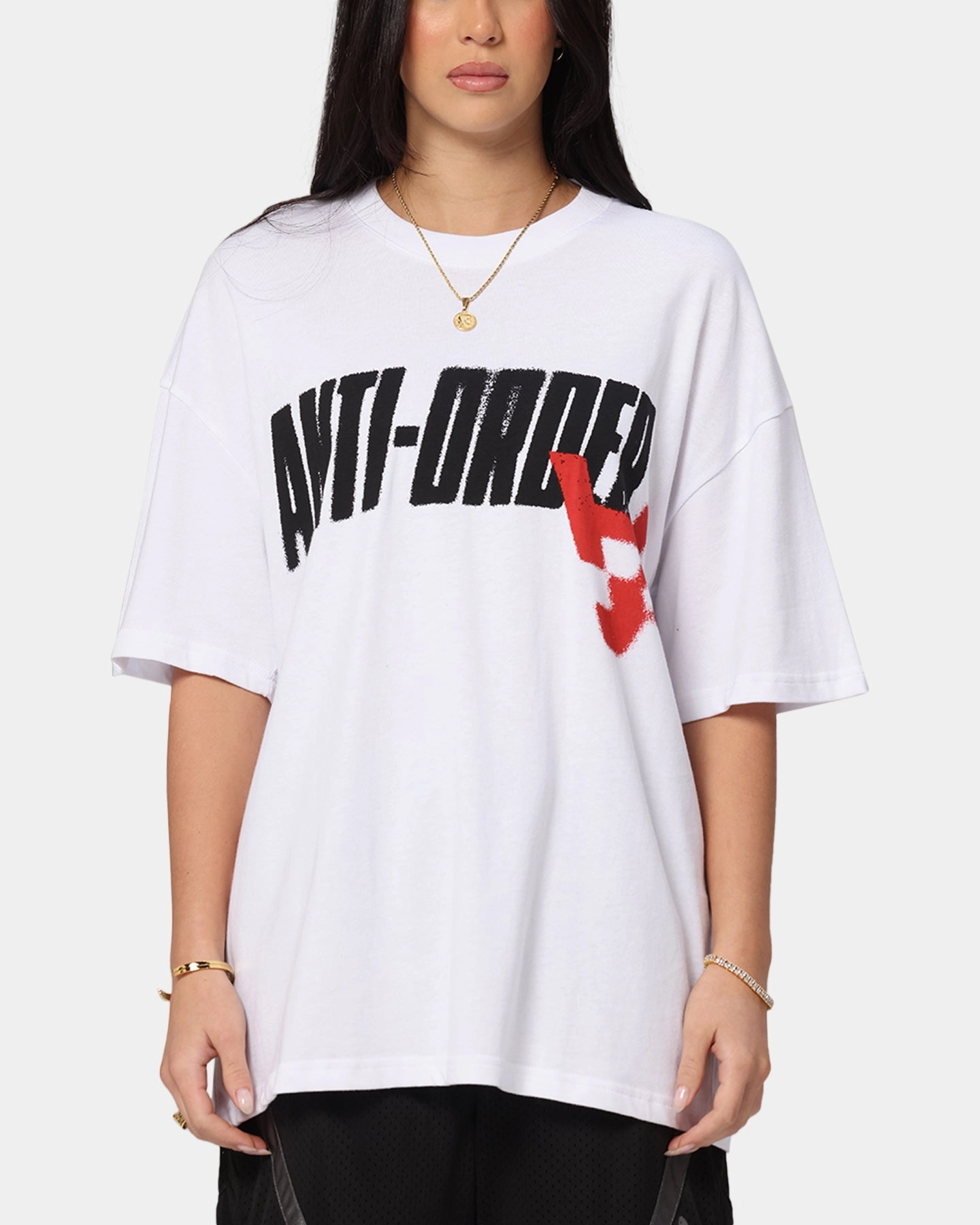 The Anti Order Anti Stacked Drop Shoulder T-Shirt White Cold Weather