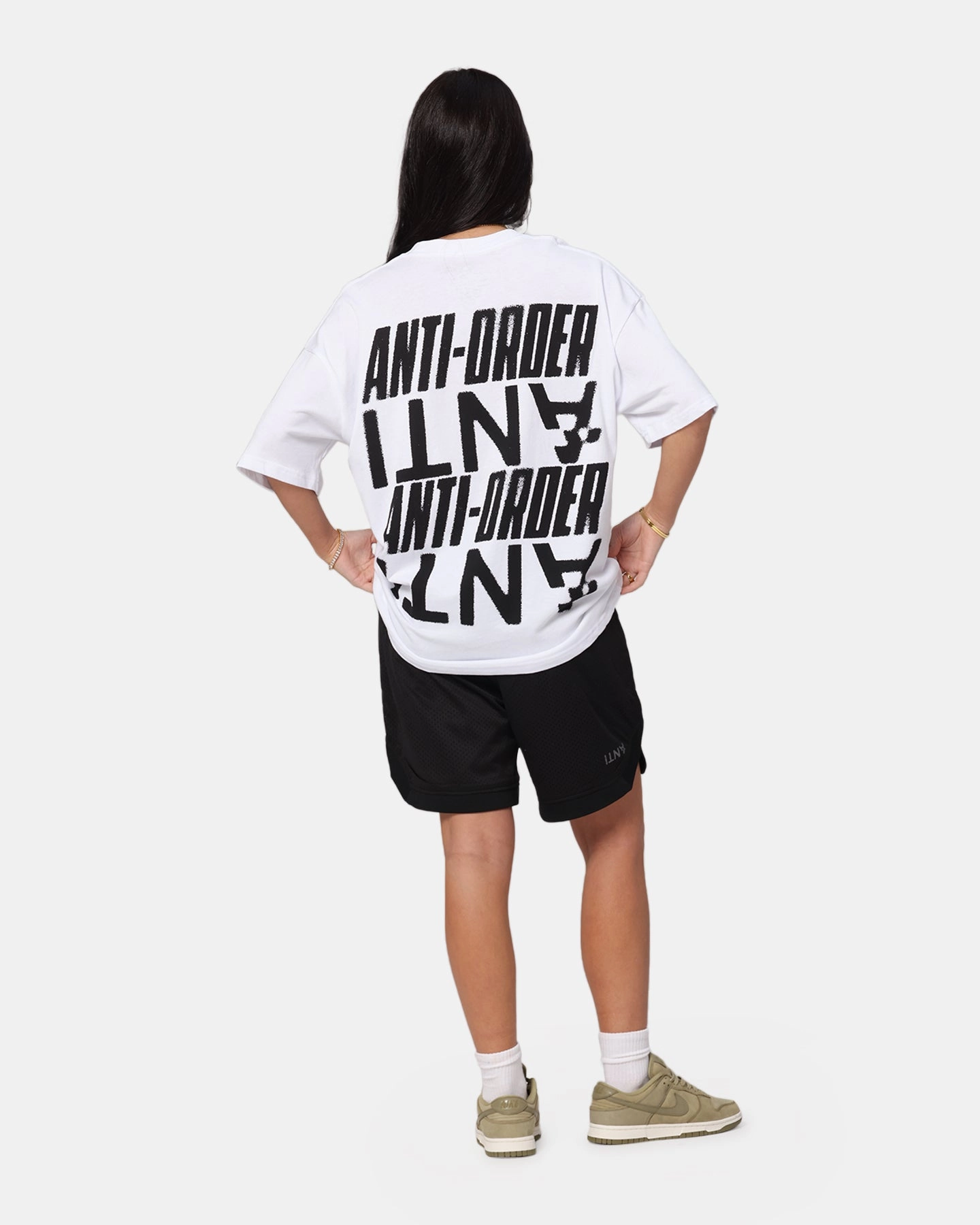 Flatlock Seam Technique The Anti Order Anti Stacked Drop Shoulder T-Shirt White