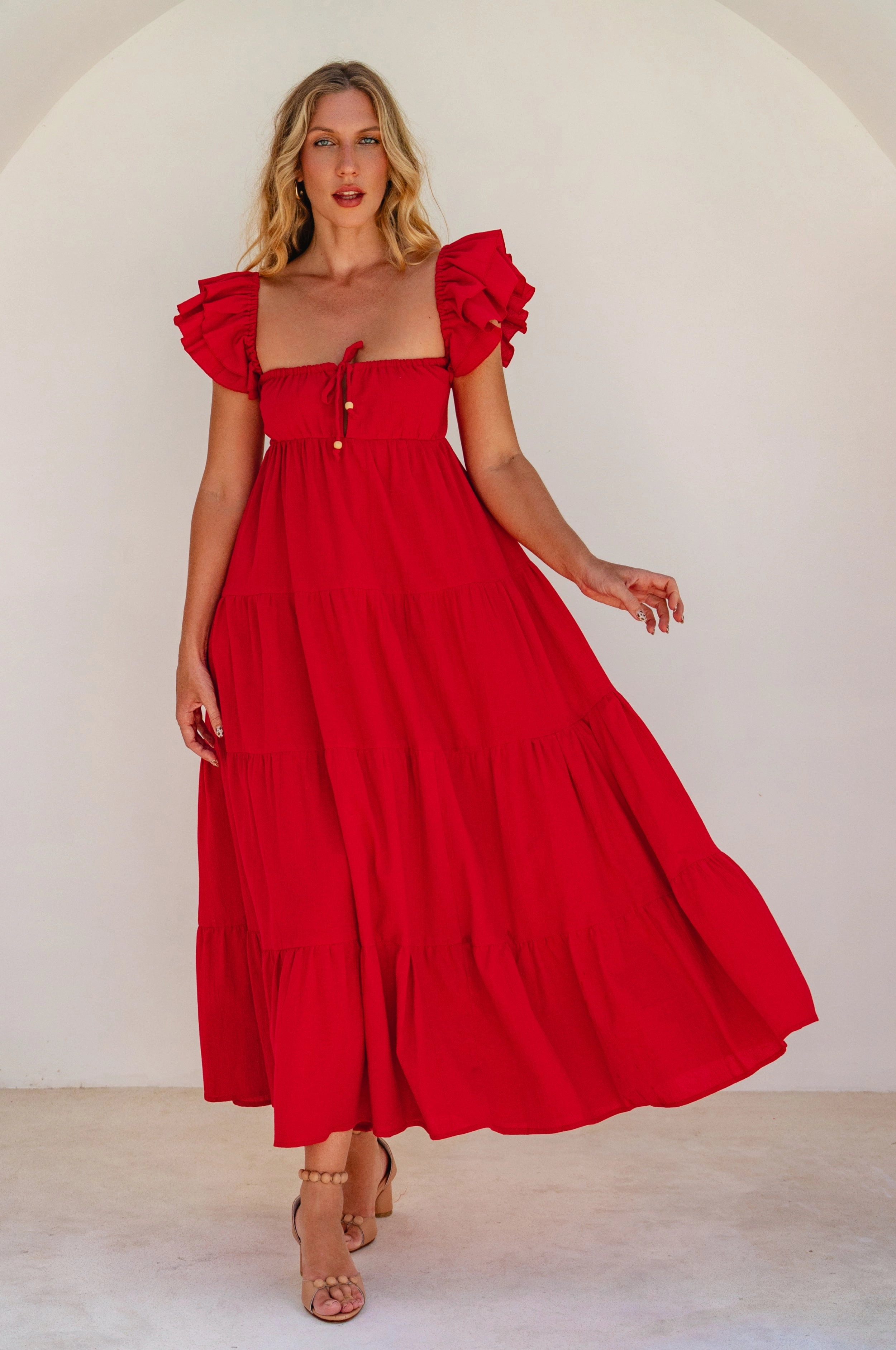 Night Appeal Nymph Bohemian Linen Maxi Dress