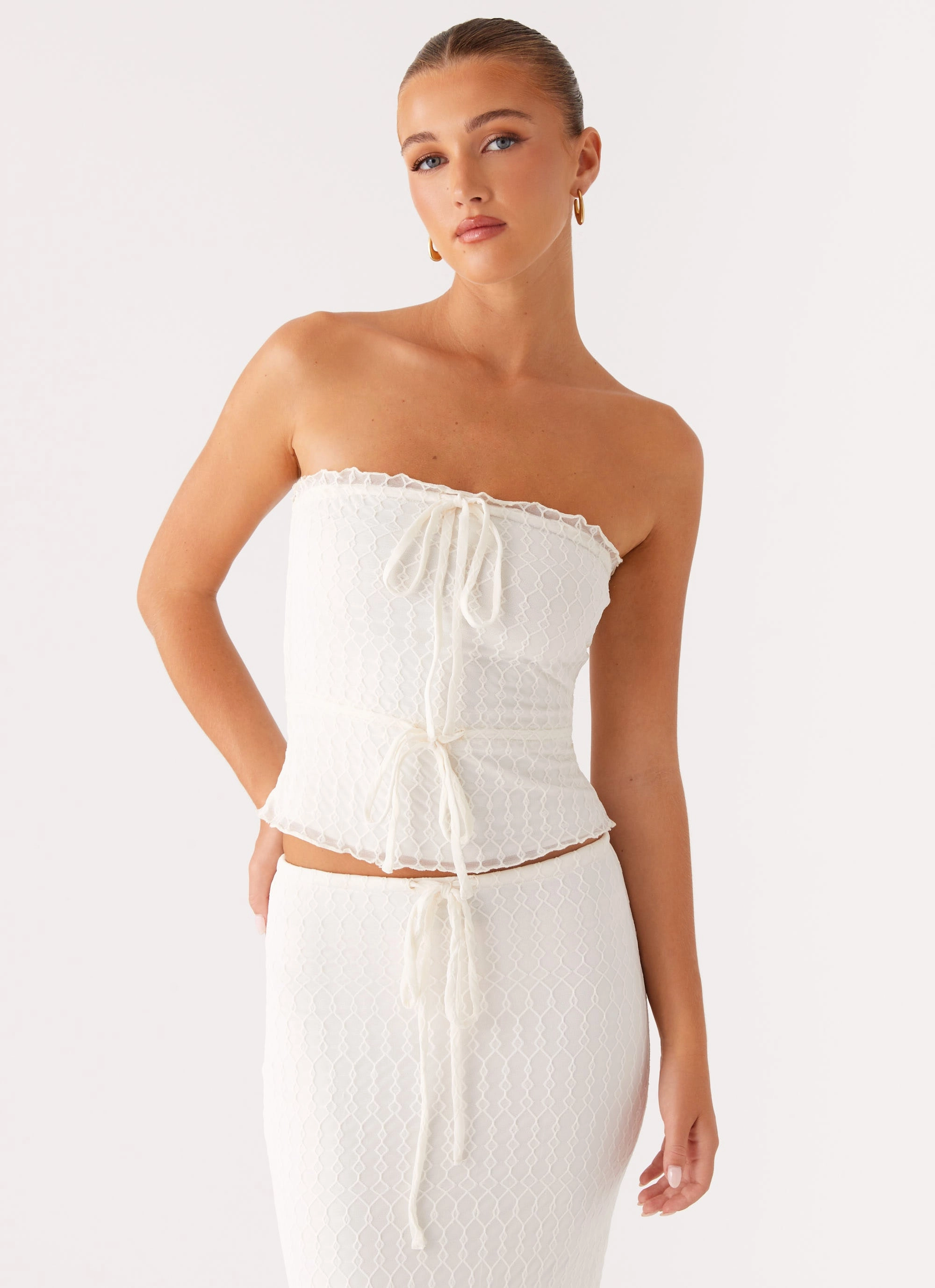 Blakely Tube Top - Ivory PlushLining Ventilated Back Panel