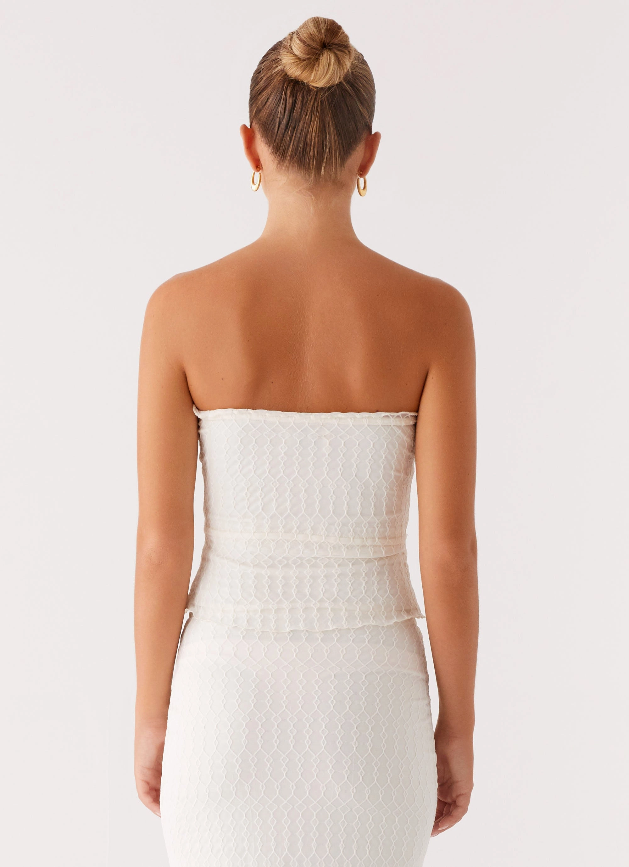 Breathable Ventilation RubberizedGrip Blakely Tube Top - Ivory