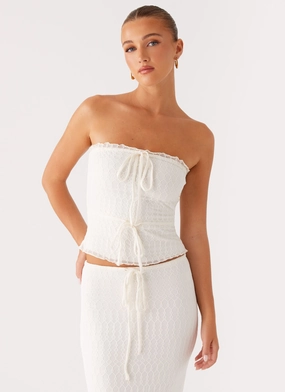 Blakely Tube Top - Ivory PlushLining Ventilated Back Panel