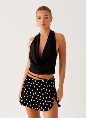 EcoFriendlyBlend Airflow Ventilation Zones Ashi Cowl Top - Black