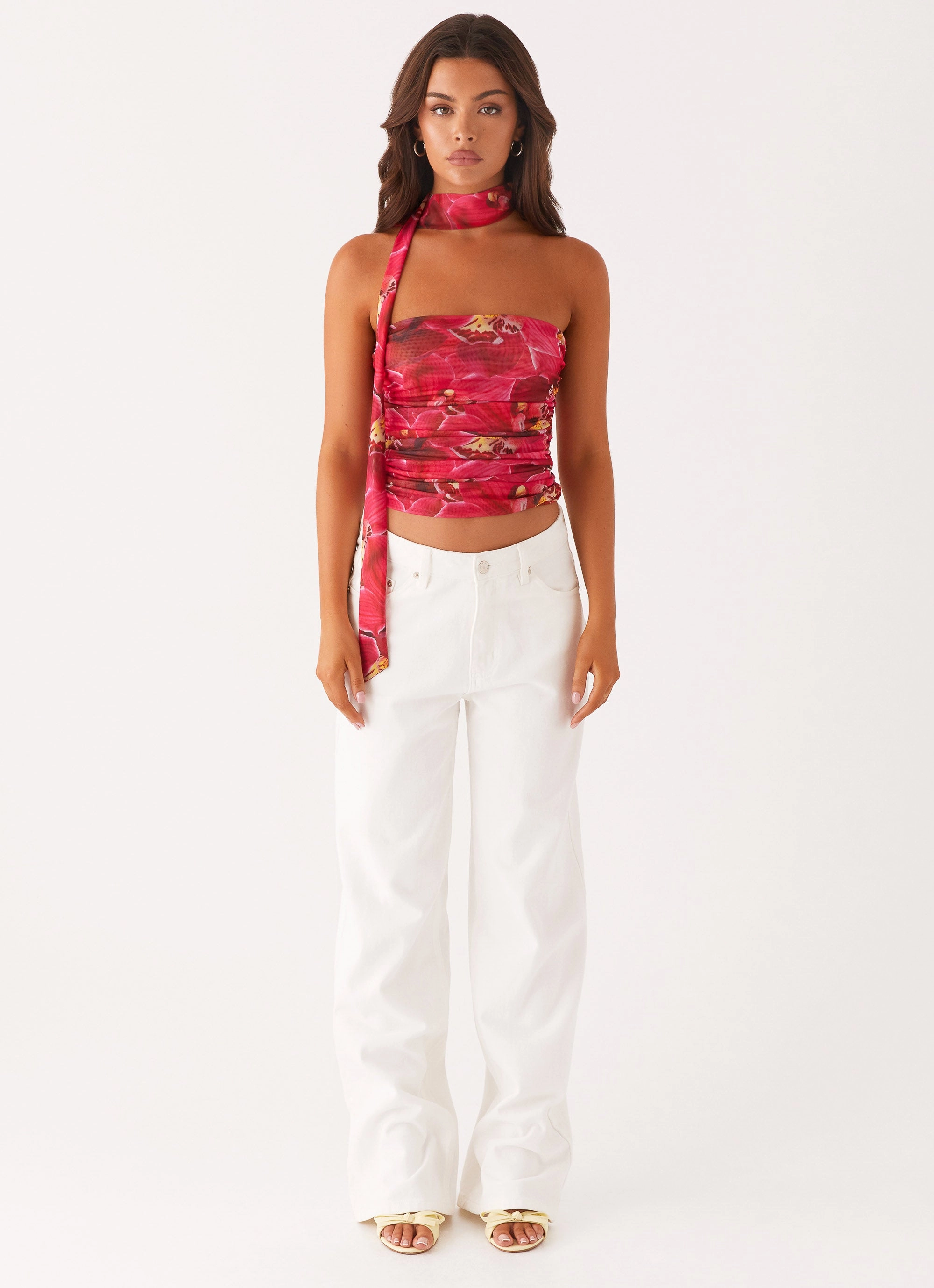 Hot Like Me Scarf Top - Orchid Pink V-neck Blouse NonIrritatingSeams