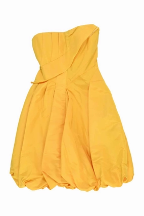 [WW32267] Oscar De La Renta | Knee Length Dress classic waist Stylish Pick