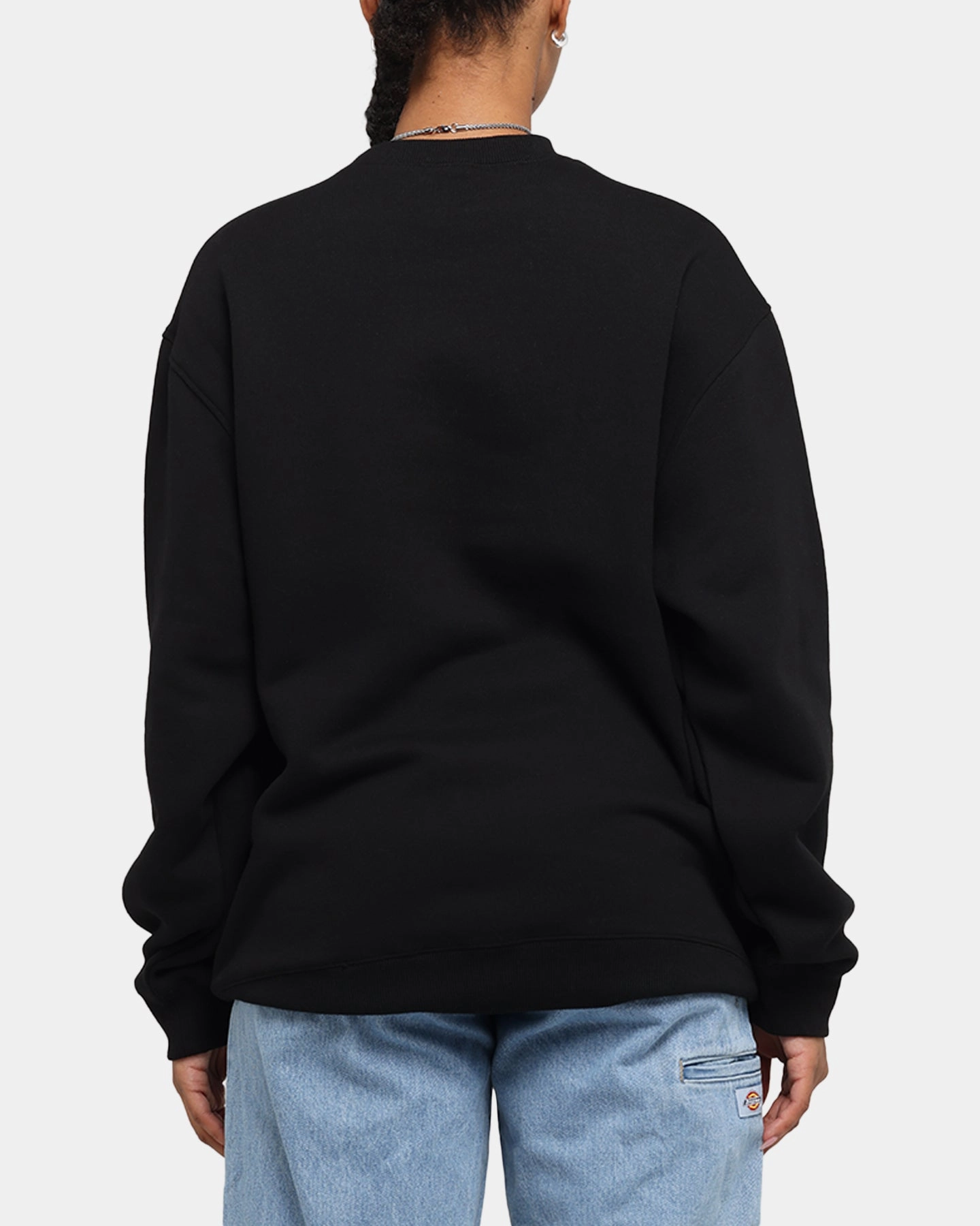 S Double Shawn Script Crewneck Black Flatlock Seam Technology Ventilation Panel