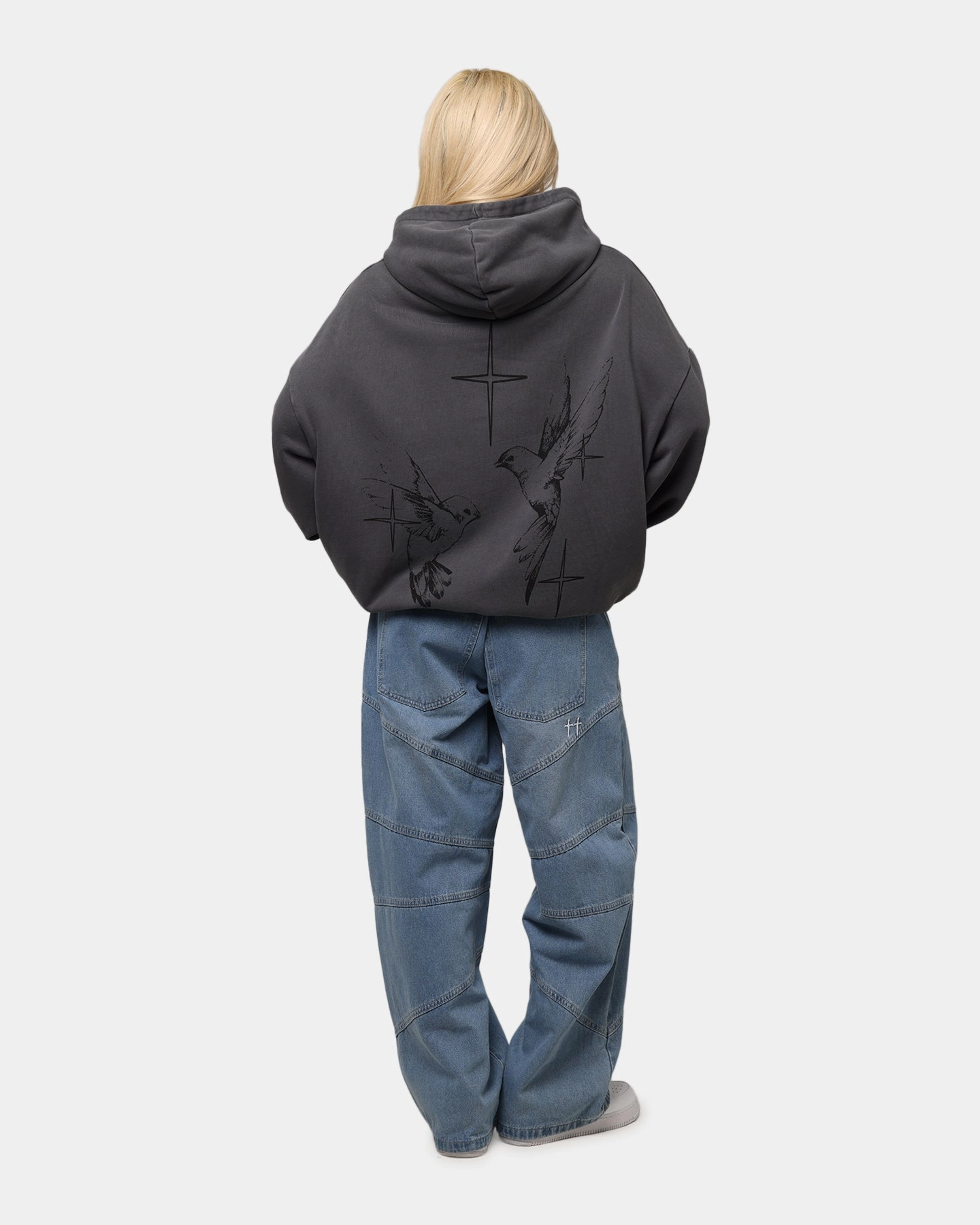 Minimalist Cuff Athletic Wear Saint Morta Destiny Rising Boxy Hoodie Washed Black