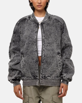 Saint Morta Flight Denim Jacket Black Stonewash MidweightKnit AdaptiveFitFabric