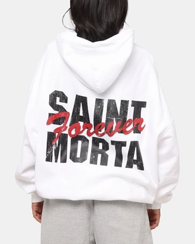 Saint Morta Forever Boxy Hoodie White Airflow Mesh Panel