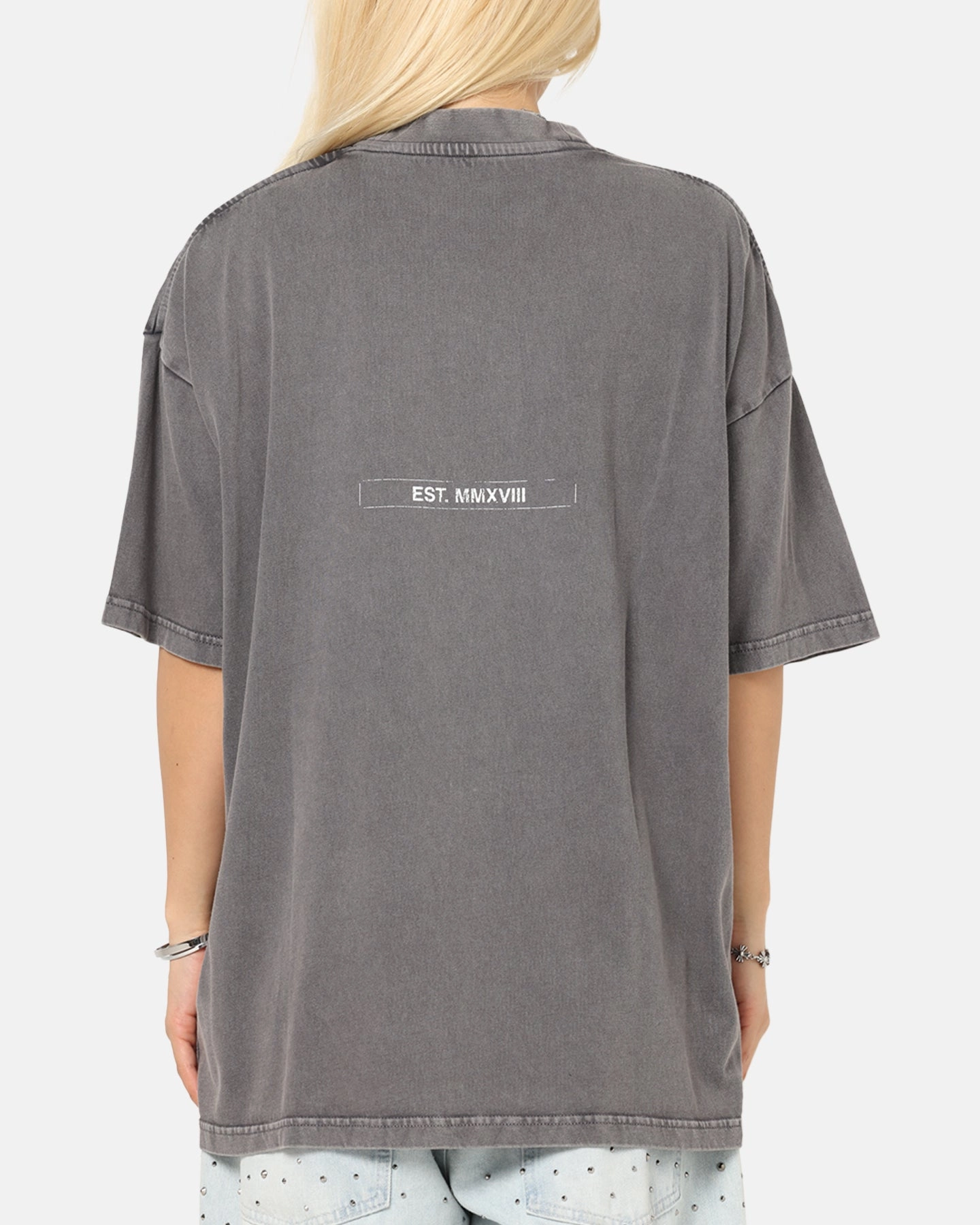 Quick Dry Material Saint Morta Liberty Mock Neck T-Shirt Washed Charcoal