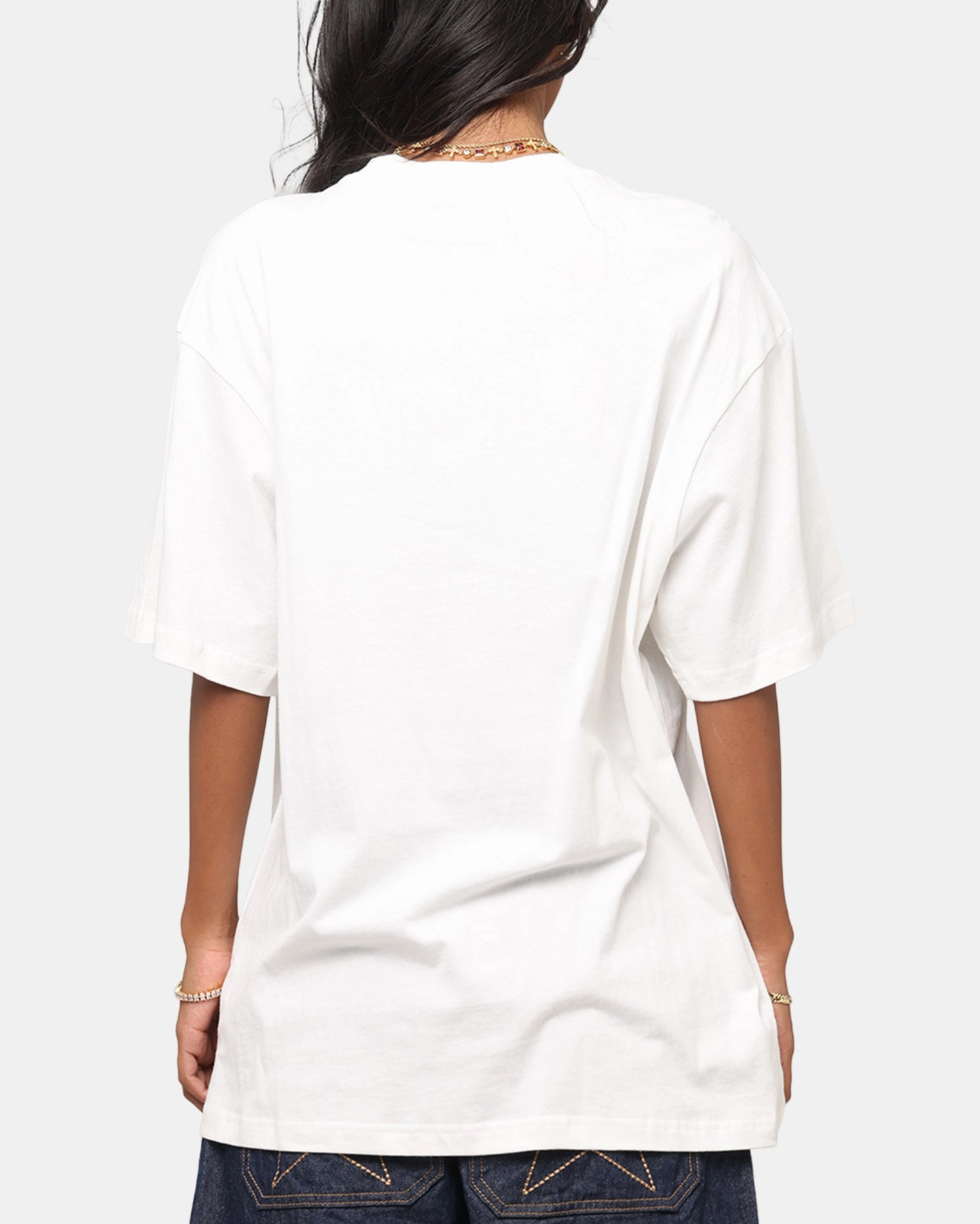 Mitchell & Ness Chicago Bulls City Strike T-Shirt Vintage White LayeredPanel StretchMaterial