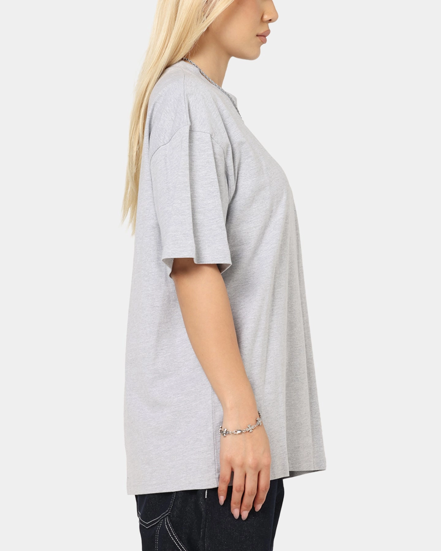 Culture Kings Standard Drop Shoulder T-Shirt Grey Marle BrushedInnerLining Garment Dyed Finish