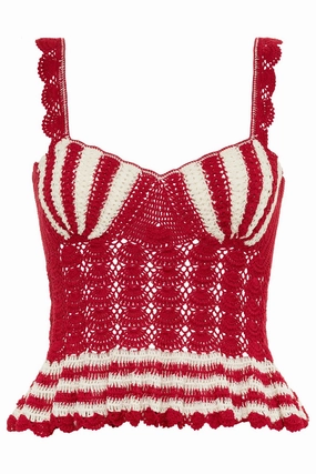 Eco Friendly Dye High Density Weave Shell Crochet Tank Top