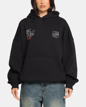 The Anti Order Arcade Boxy Hoodie Black StretchFabric