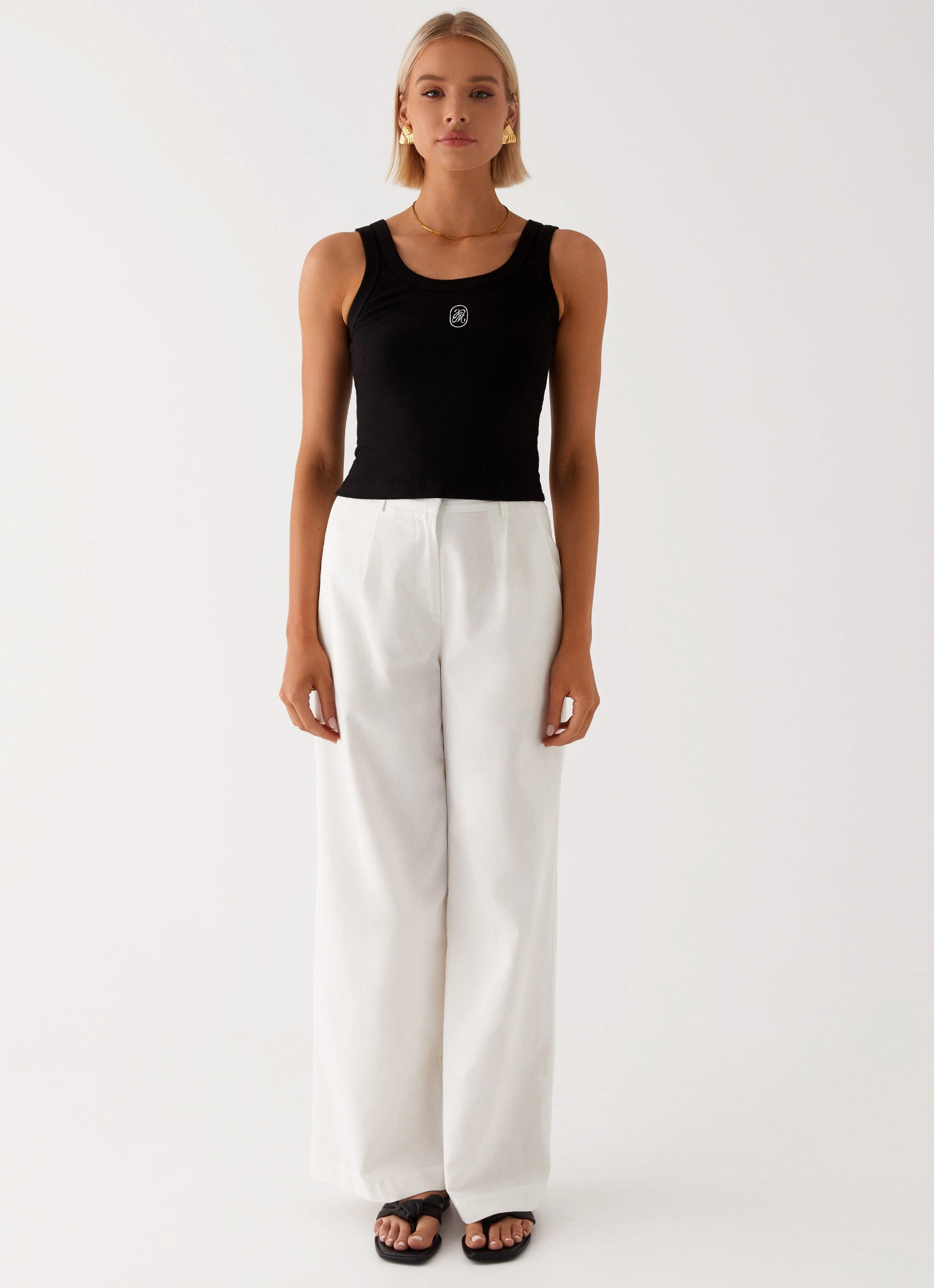 Signature Tank Top - Black Anti Pill Finish AbrasionResistant Fabric