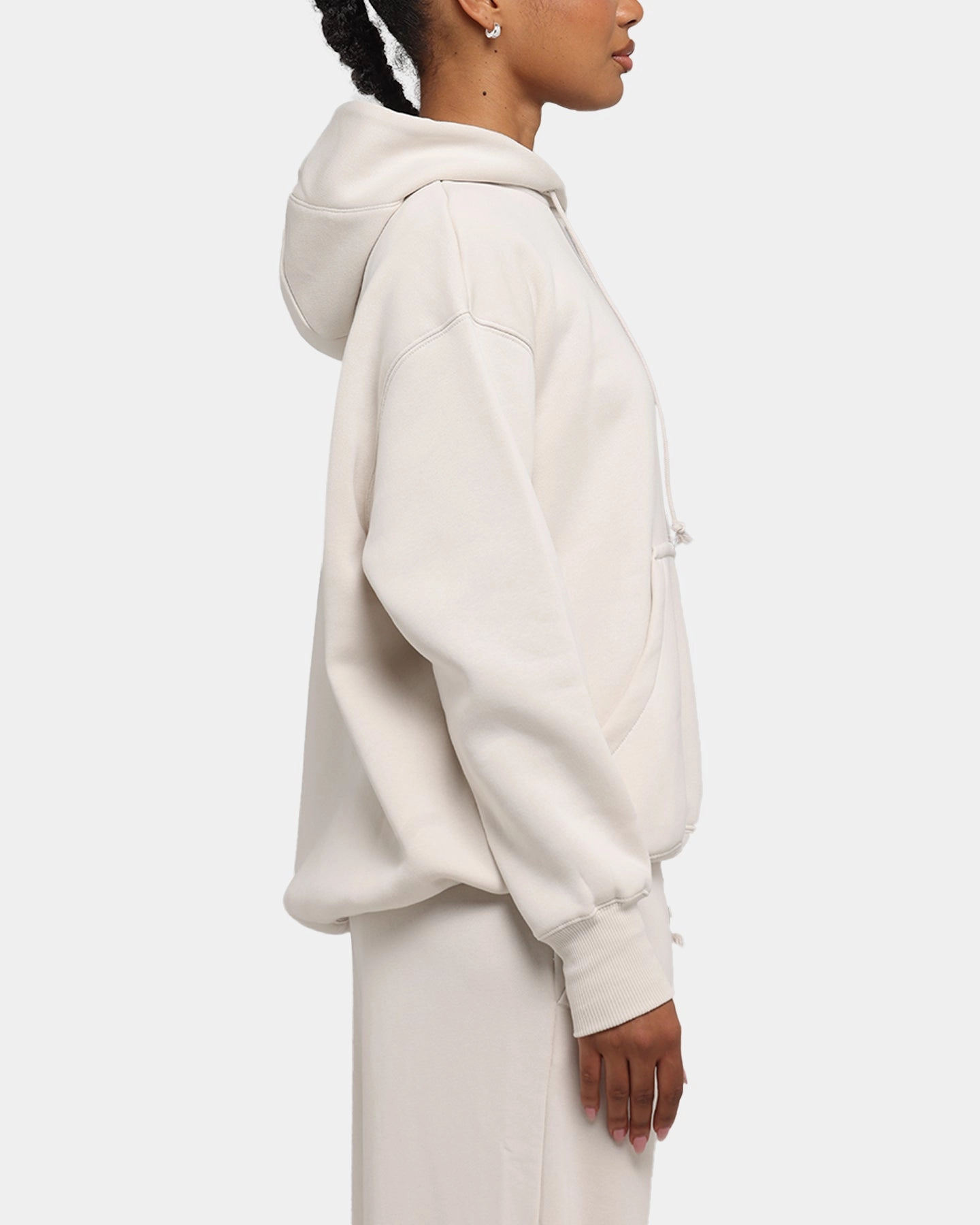 Nike Women's Sportswear Phoenix Fleece Oversized Pullover Hoodie Lt Orewood Brown/Sail OdorResistantTreatment MidweightJersey