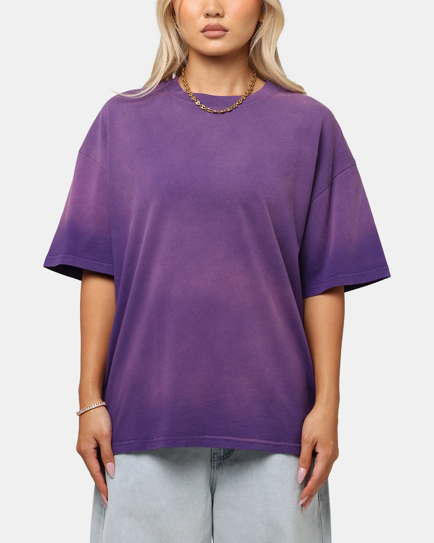 NonRestrictive Cut Culture Kings Sunfade T-Shirt Purple