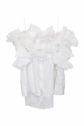 [WW24340] Rosie Assoulin | Shirt Polo Style Flexible Placket Structure