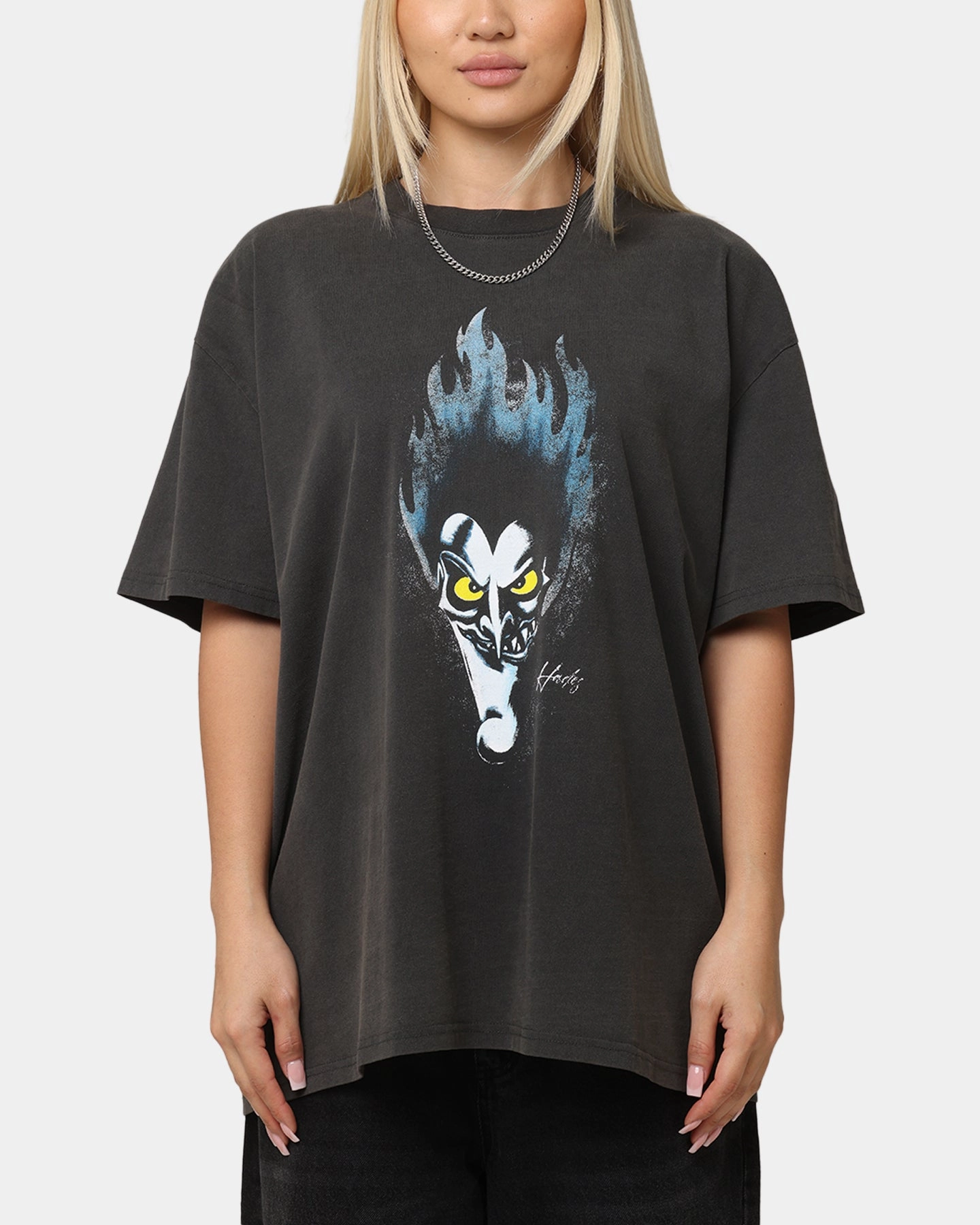American Thrift Disney Hercules Hades Heavy T-Shirt Black Wash Workout Apparel