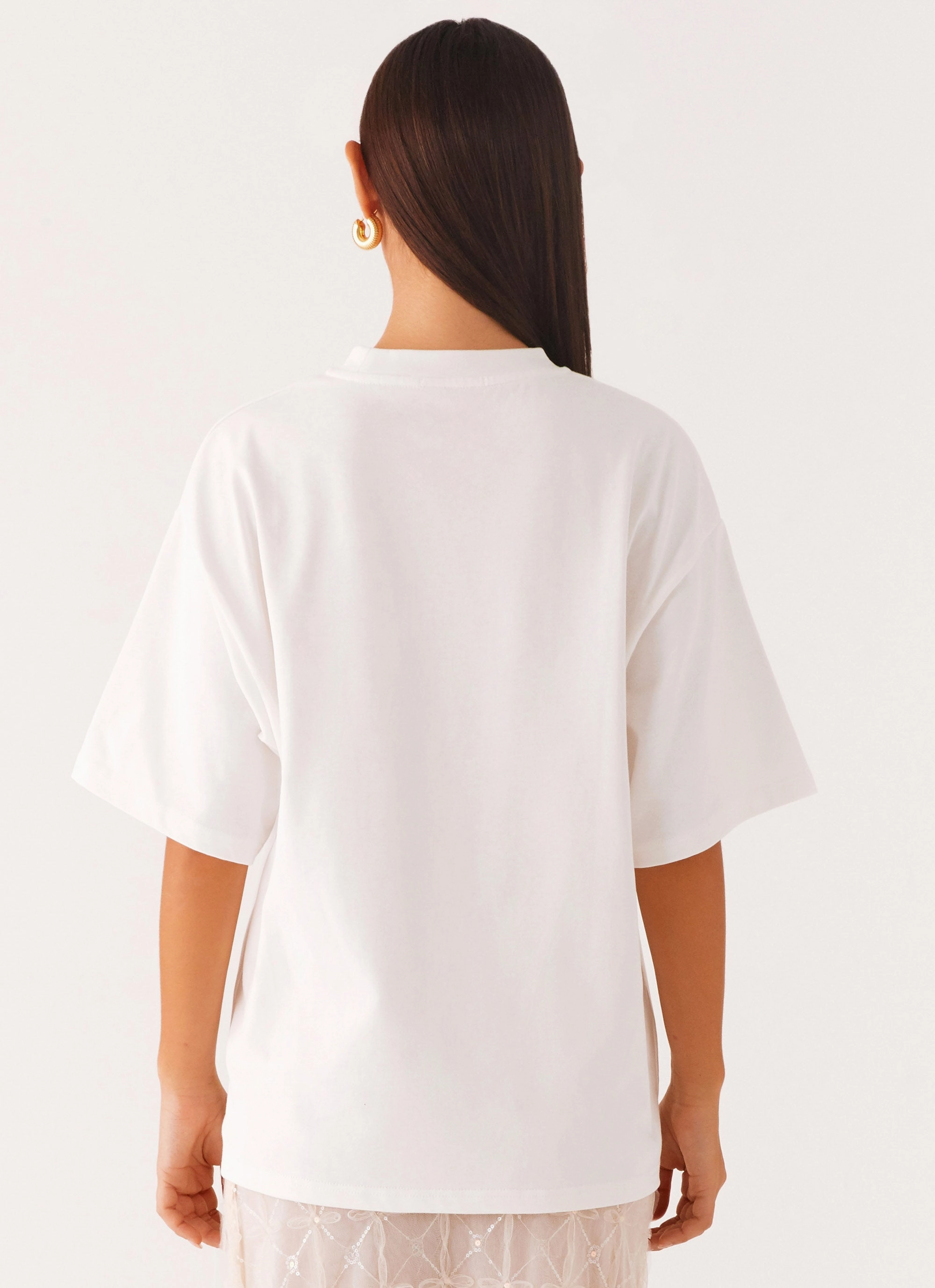 Born To Have Fun Oversized Graphic Tee - Blue Shell Tension Balanced Design Simple Dress