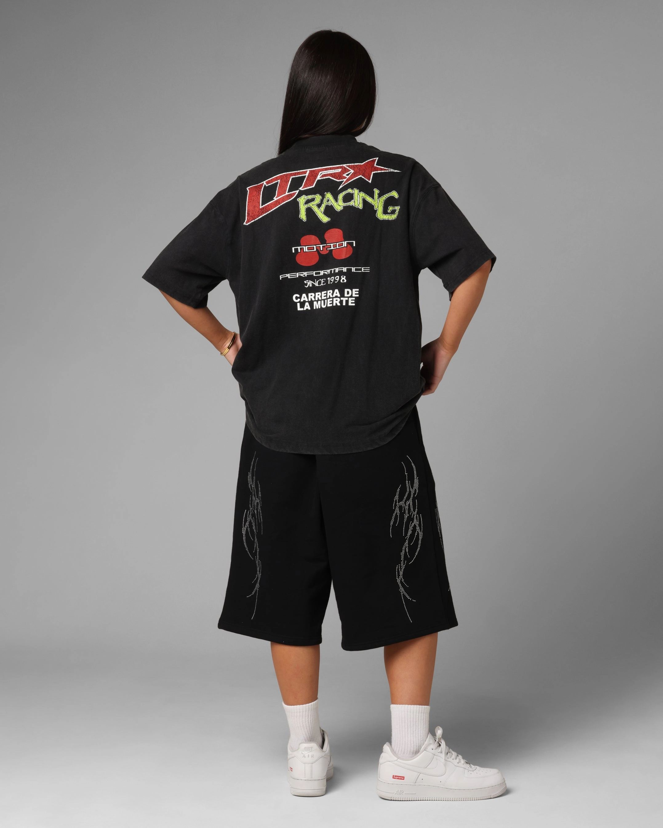 Odor Neutralizing Technology Interlock Stitching Loiter Racing Premium T-Shirt Charcoal